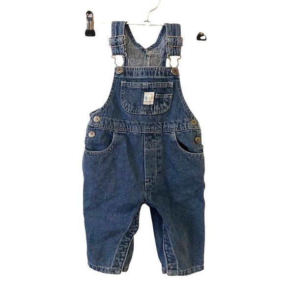 The Little Arizona Jean Company Blue Baby Overalls Coveralls Bears - Picture 1 of 5